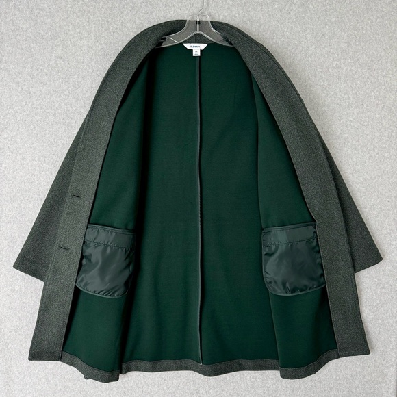 Old Navy Coat Womens XXL Long Line Cardigan Coat Button Front Dark Bottle Green - Picture 8 of 16